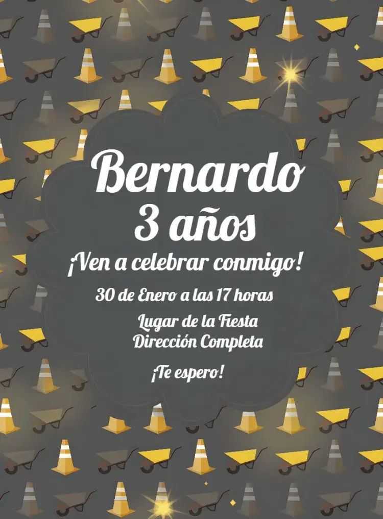 Invitación Construcción Profesiones