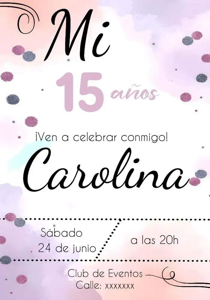 Invitación 15 Años Rojo – tema 15 años rojo vibrante, moderno, elegante, minimalista, festivo, gráfico