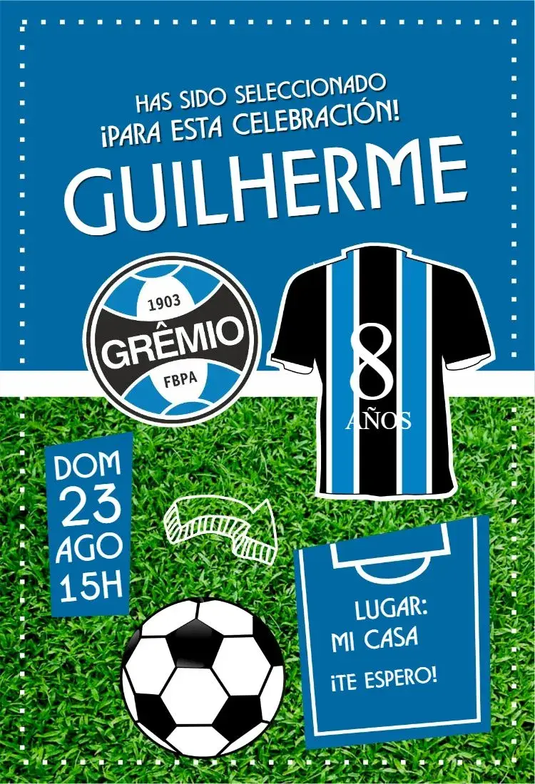 Invitación Camiseta del Grêmio