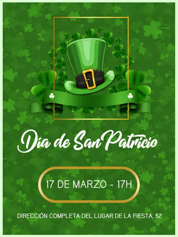 Invitación Día De San Patricio Amigos – tema Fechas Conmemorativas verde, irlandés, festivo, divertido, vibrante