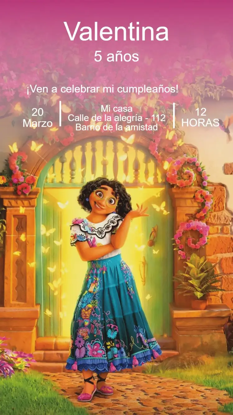 Invitación Cumpleaños Encanto