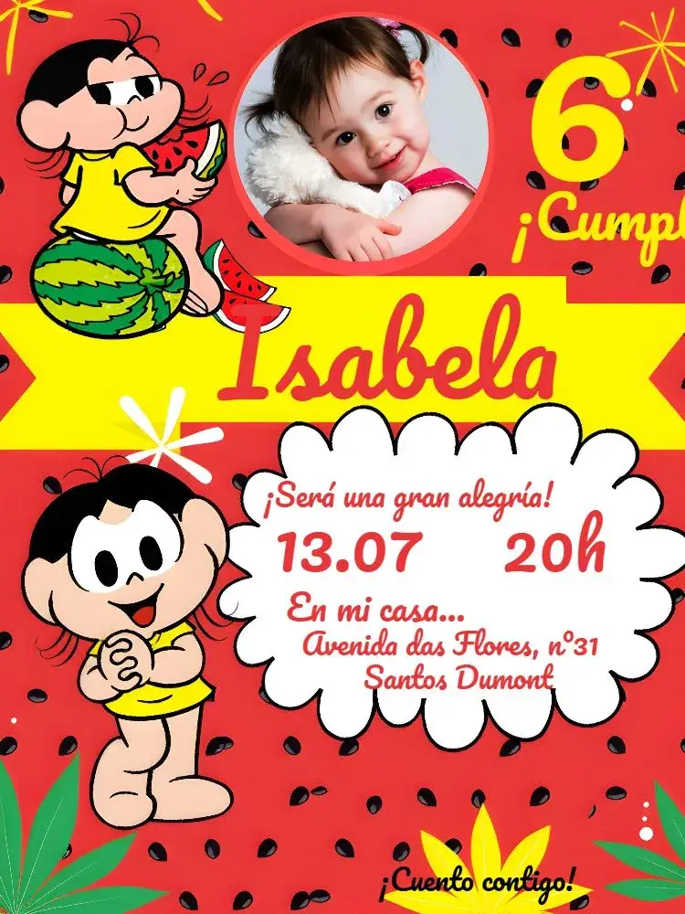 Invitación Magali Con Foto Banner