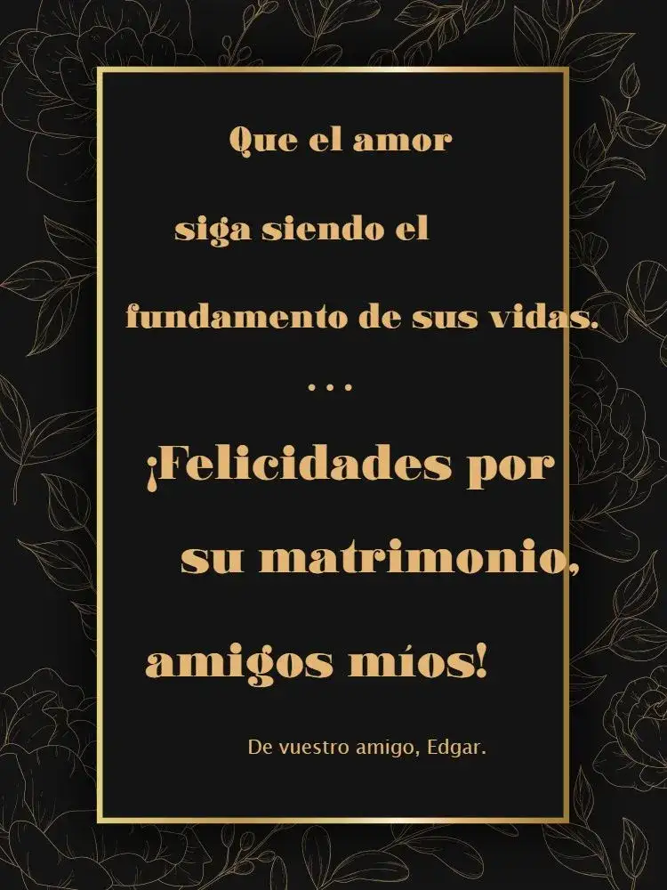 Invitación Tarjeta De Celebración de Boda Floral Dorada – tema Tarjeta floral, dorado, elegante, moderno, romántico, oscuro