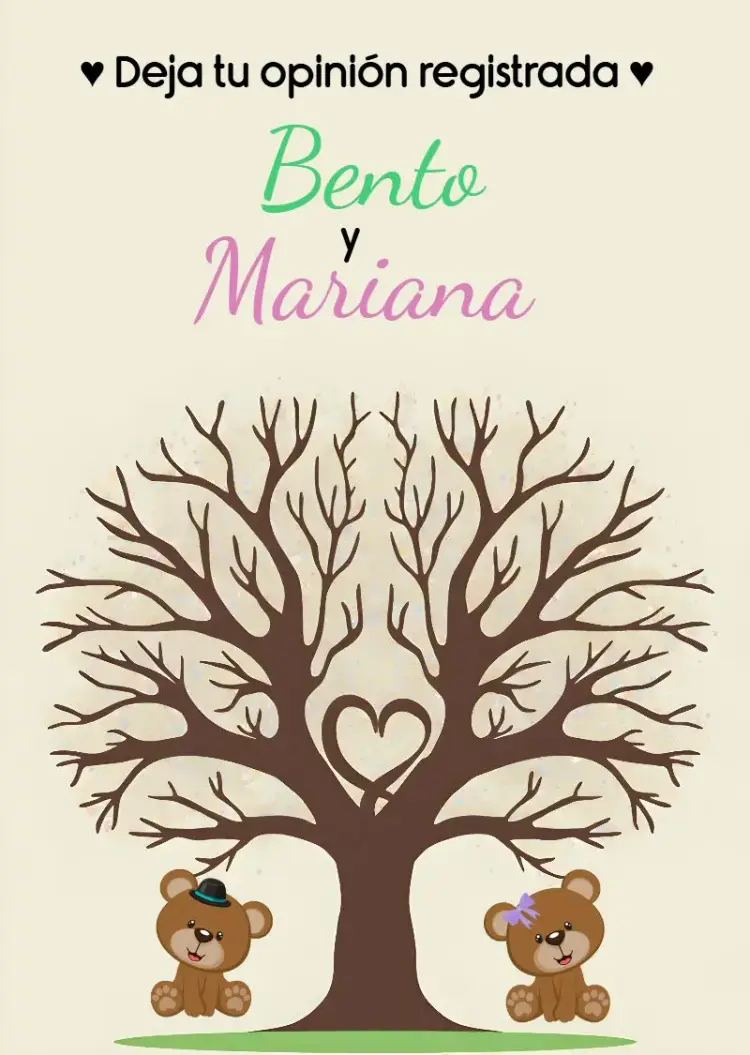 Invitación Árbol De Huellas Fiesta Revelación