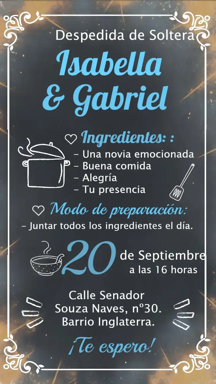 Invitación Despedida de soltera Pizarra Tiza Chalkboard – tema Despedida de Soltera pizarra, moderno, vintage, floral, minimalista, rústico