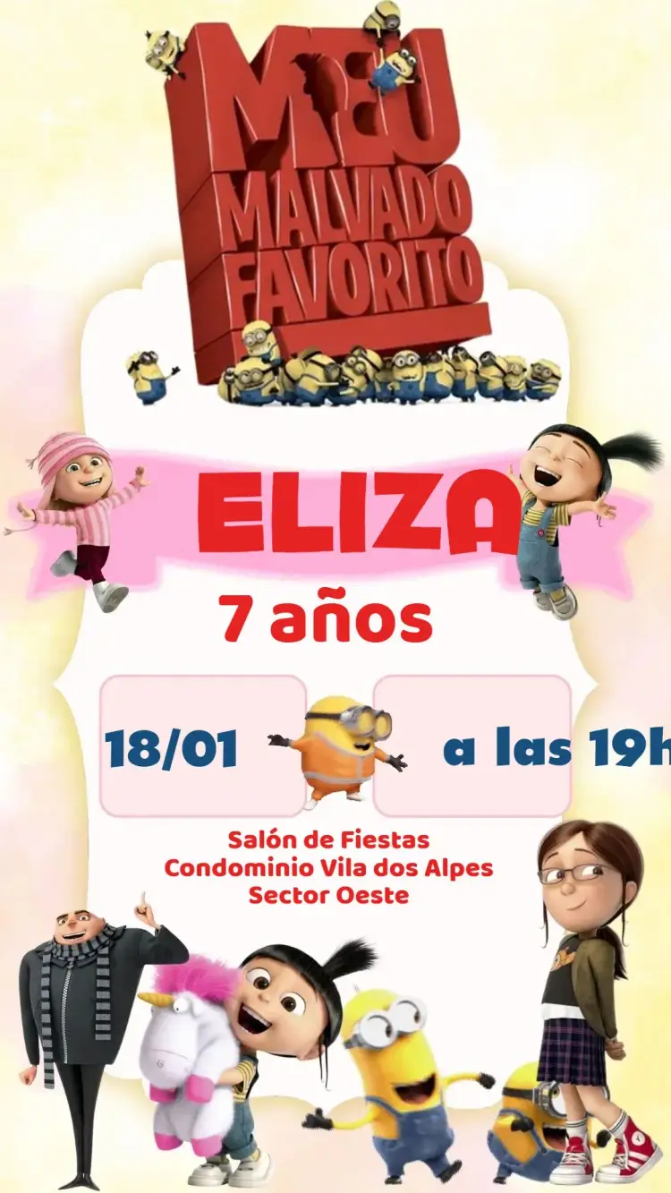Invitación Mi Villano Favorito
