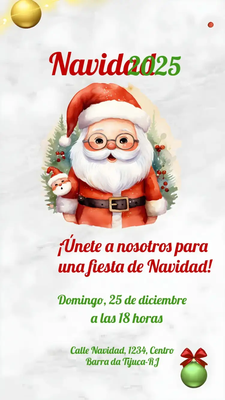 Invitación Fiesta De Navidad Papá – tema Fechas Conmemorativas festivo, colorido, navideño, clásico, alegre