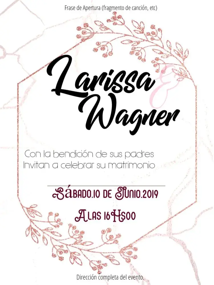 Invitación Boda Floral Flores