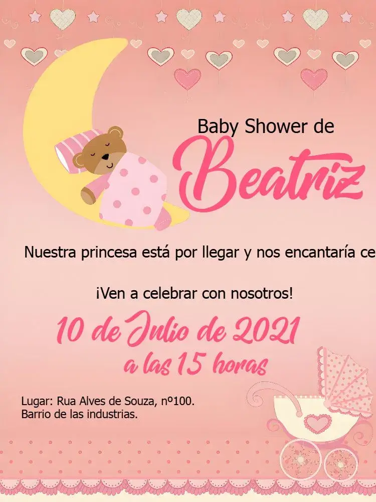 Invitación Baby Shower Osito Negro