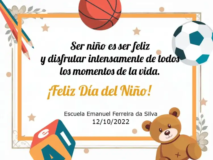 Tarjeta Día Del Niño Celebración