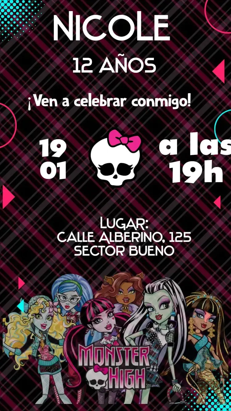 Invitación Monster High
