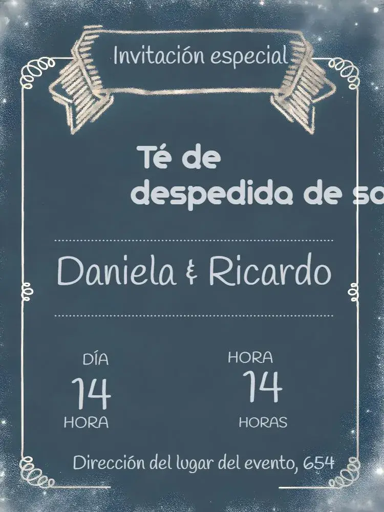 Invitación Bridal Shower - Quadro Negro Chalboard