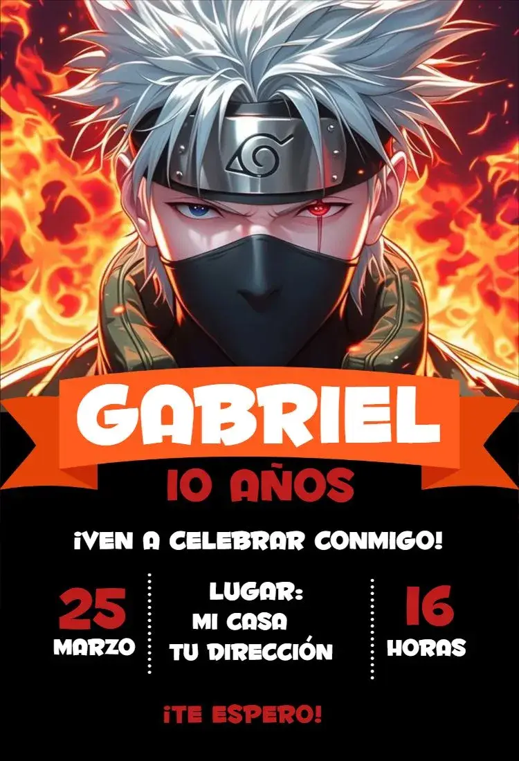 Invitación Kakashi 1