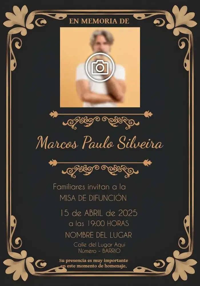 Misa De Fallecimiento Con Foto Día