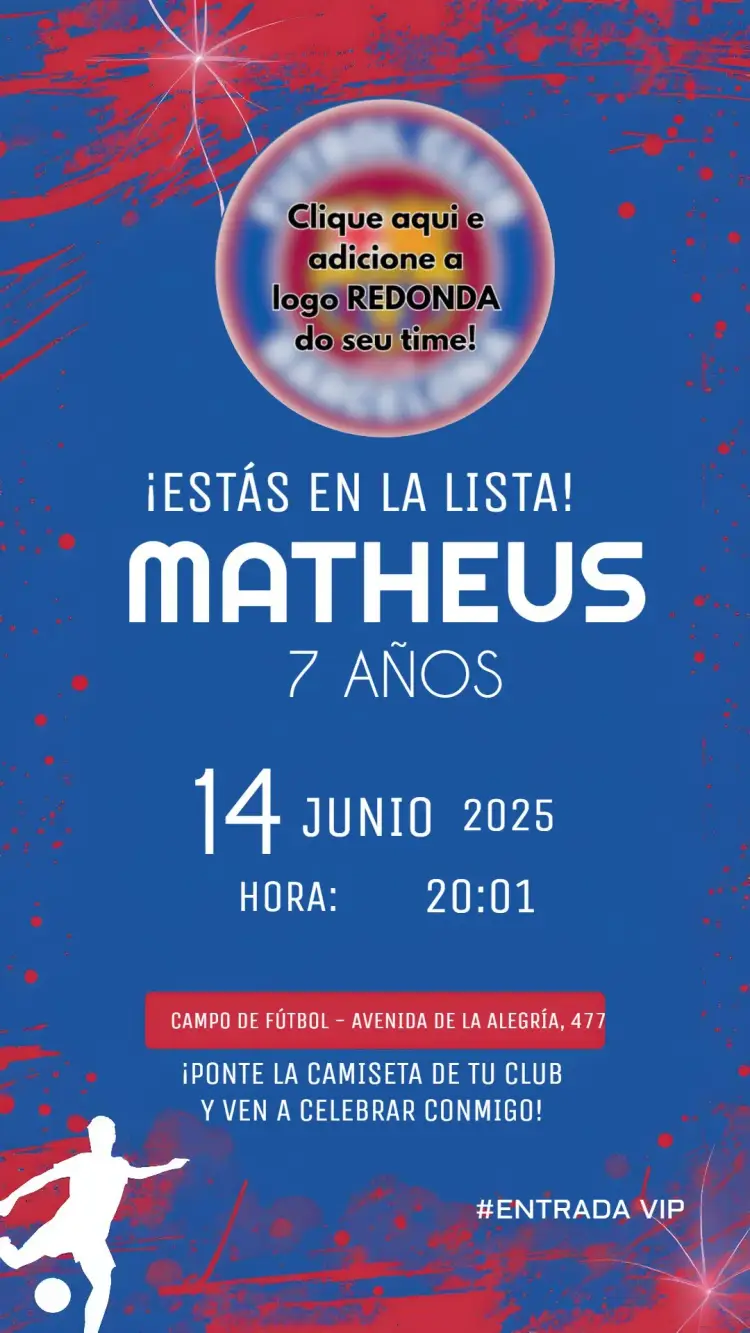 Invitación Fútbol Fcb