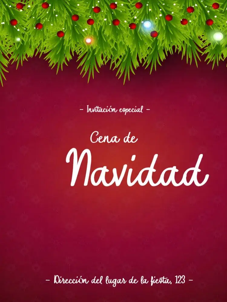 Invitación Para Cena De Navidad Familiar