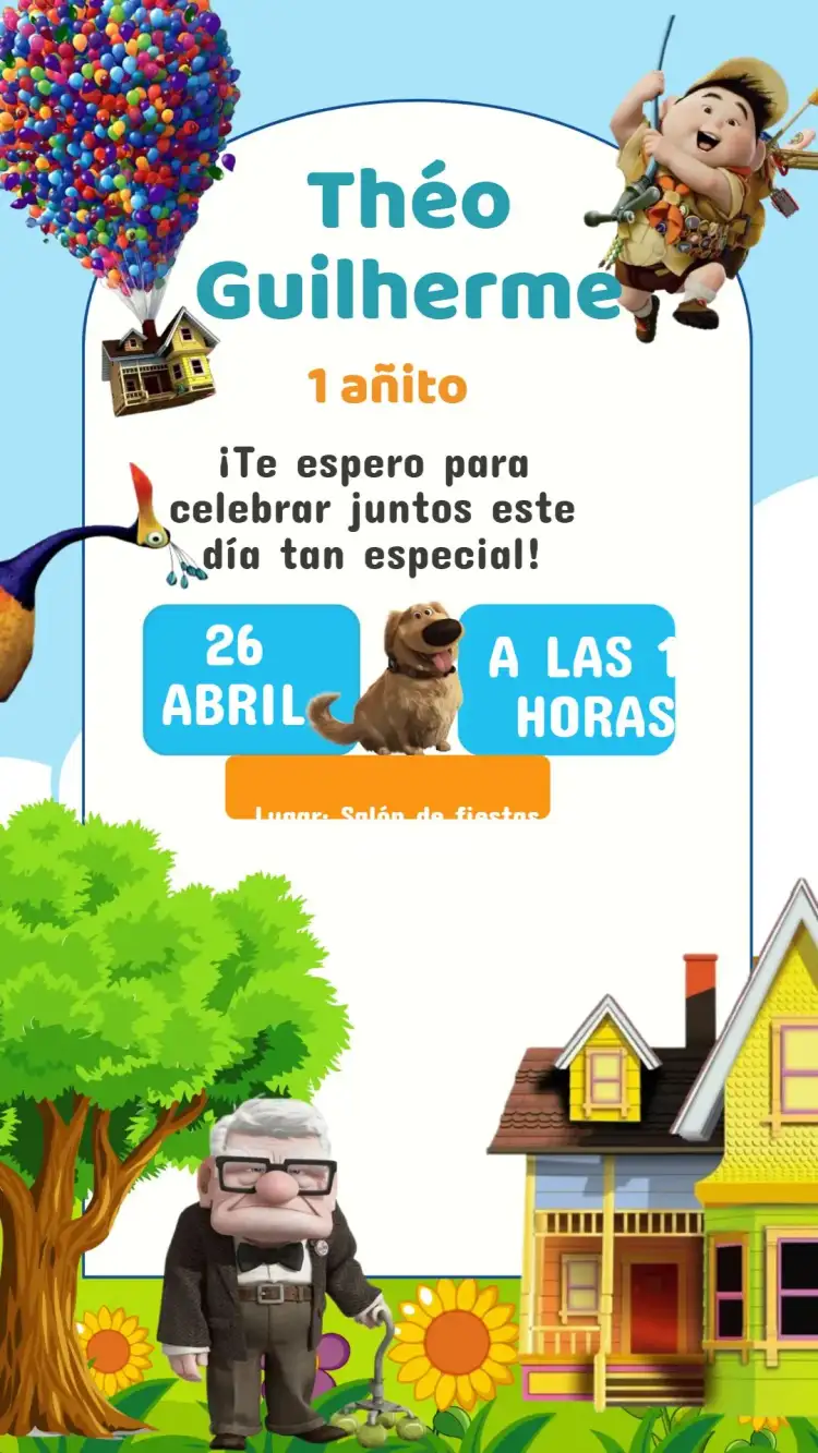 Invitación Cumpleaños UP Altas Aventuras