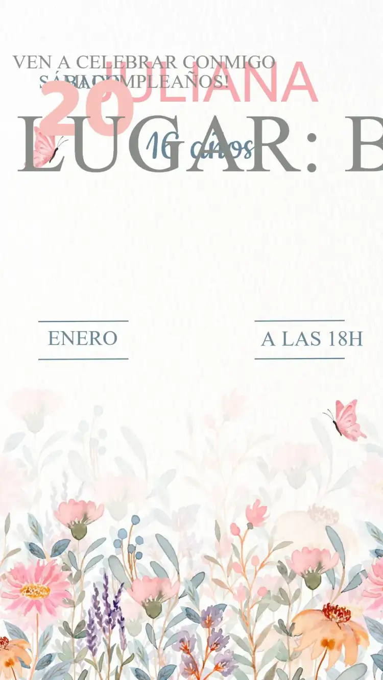 Invitación Cumpleaños Jardín