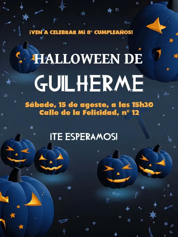 Invitación Halloween Árboles
