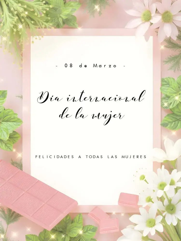 Invitación Publicación Día Internacional De La Mujer Rosa – tema Más buscados rosa, floral, femenino, moderno, delicado, elegante