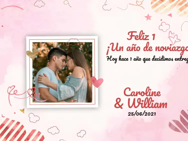 Tarjeta de San Valentín con Foto Rosa