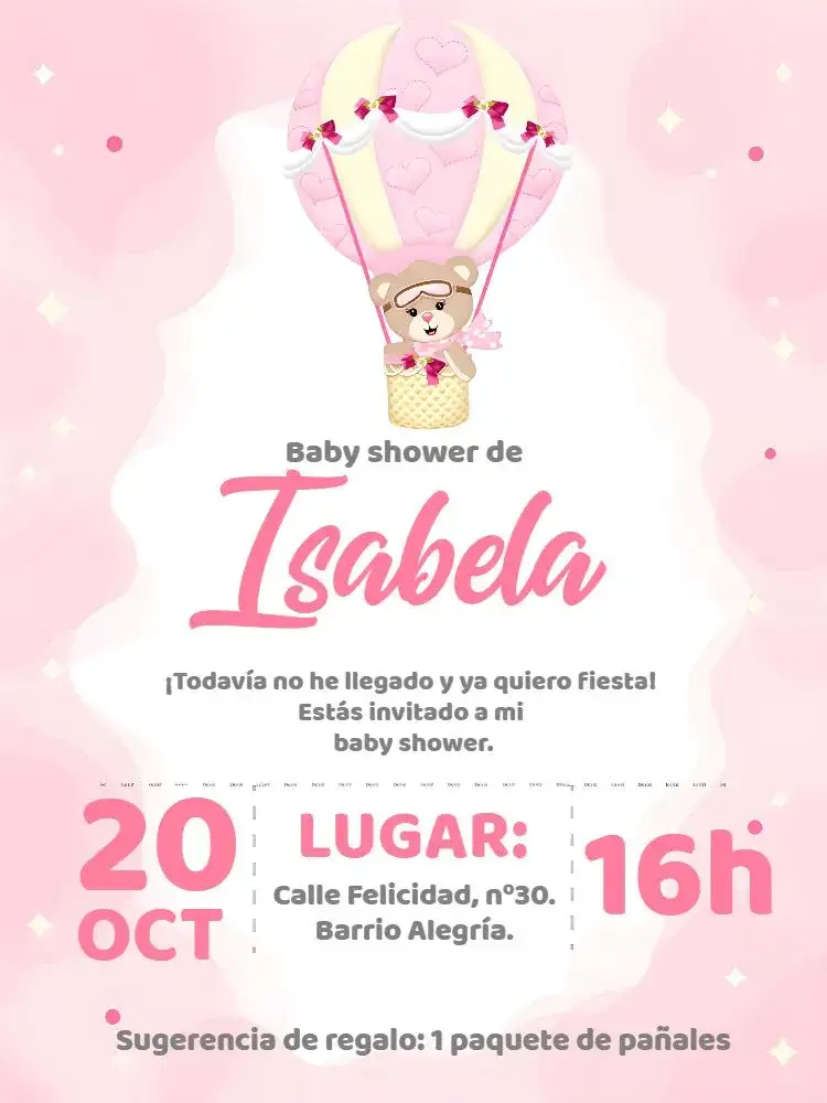 Baby Shower Osita Globos Nube