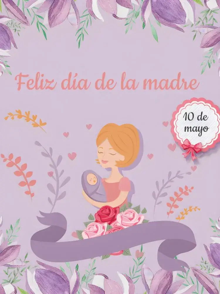 Invitación Publicación Día De La Madre Regalo – tema Fechas Conmemorativas rosa, floral, moderno, delicado, minimalista
