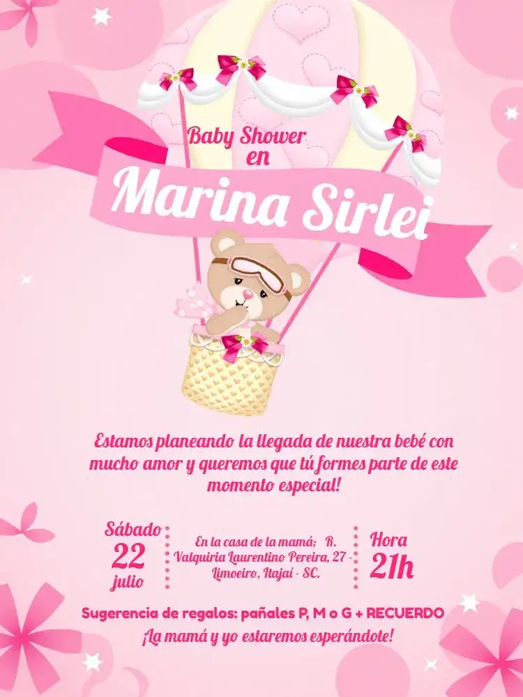 Baby Shower Teddy Bear Balloon Banner