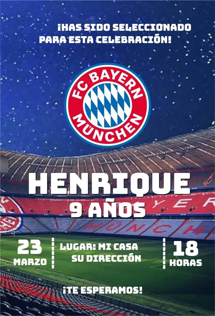Invitación Bayern de Múnich 4