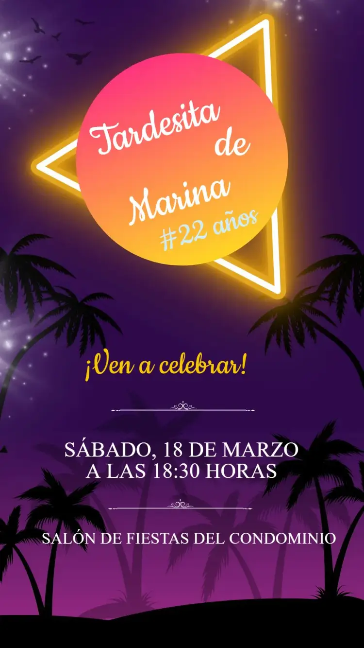 Invitación Cumpleaños Tardezinha