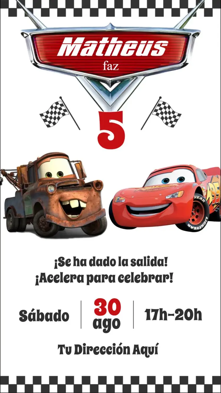 Invitación Autos