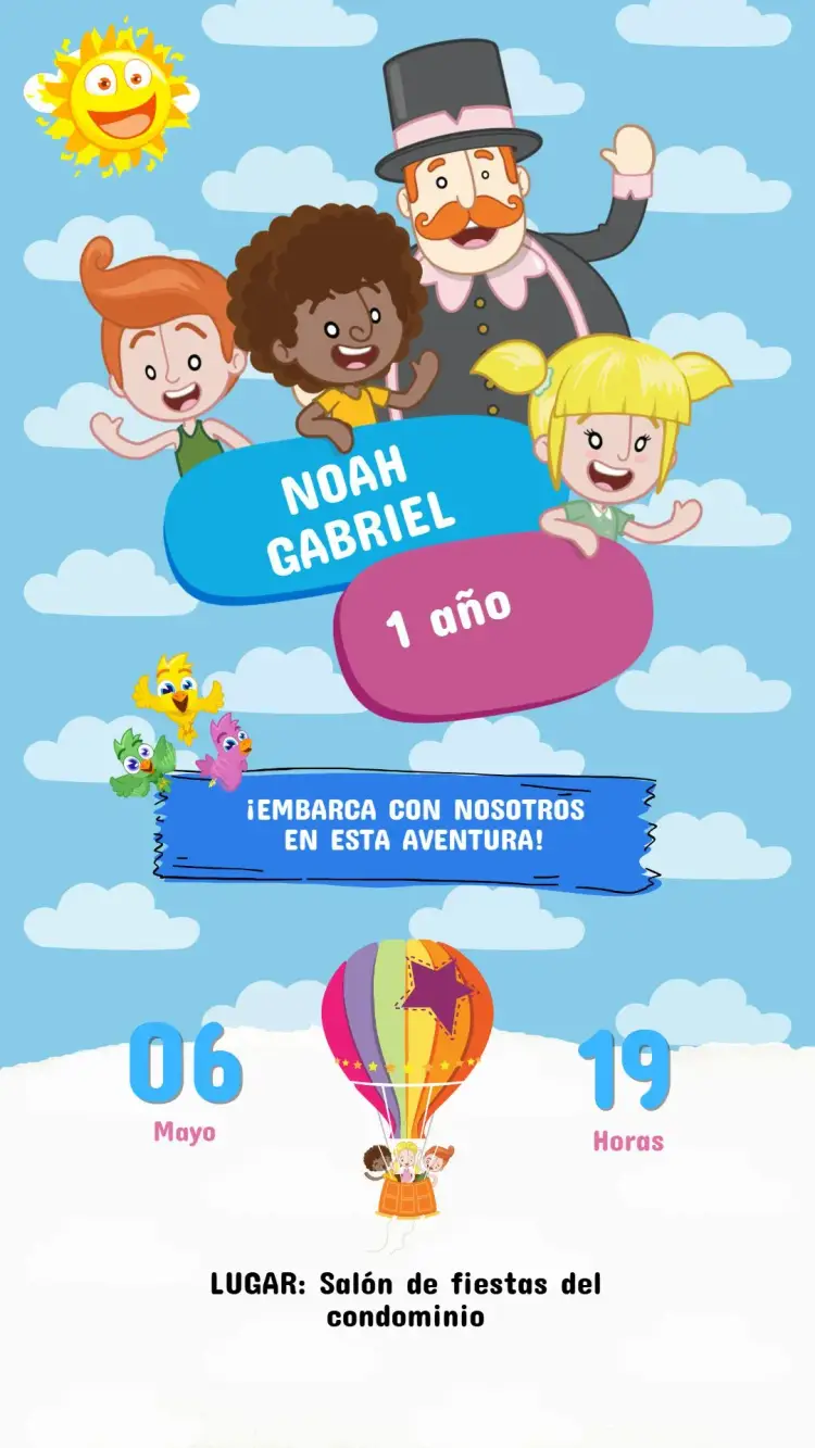 Invitación Cumpleaños Infantil Mundo Bita