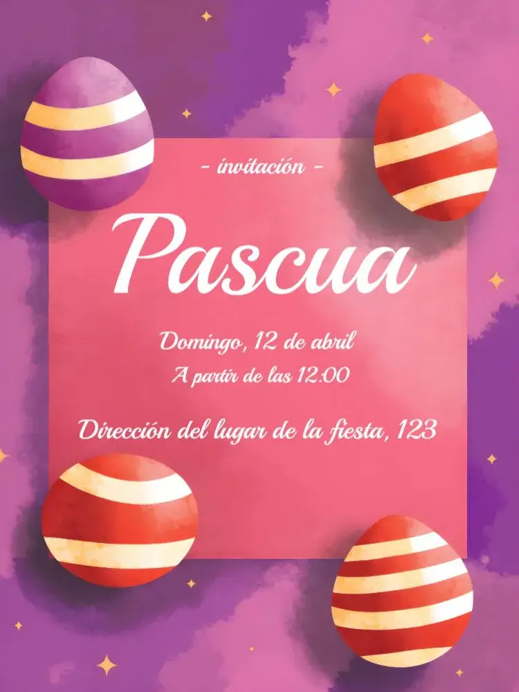 Invitación Pascua Huevos