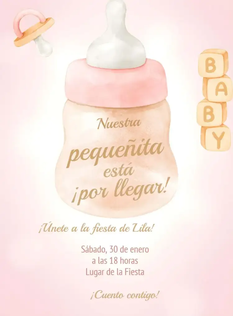 Baby Shower Niña Pañales