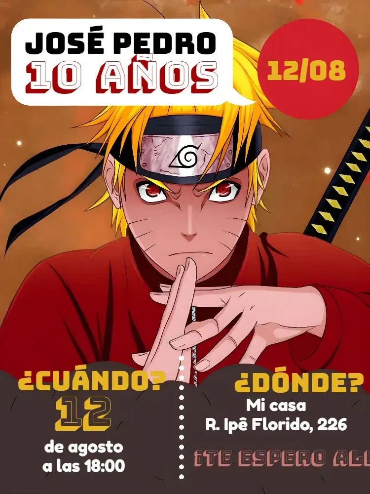 Invitación De Naruto Sakura