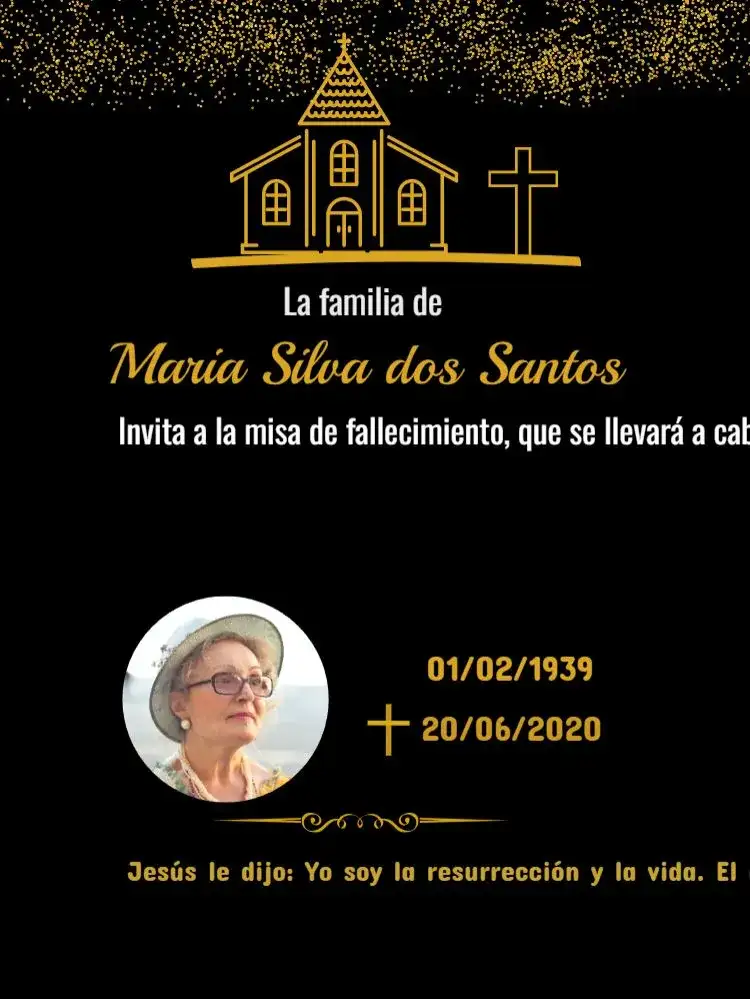 Para Misa De Fallecimiento Con Foto Luto
