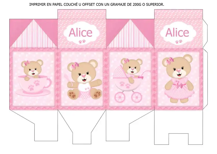 Invitación Plantilla Caja Milk Para Imprimir Osita Princesa Con Foto Brillante – tema Más buscados rosa, poá, glitter, princesa, infantil, festa temática