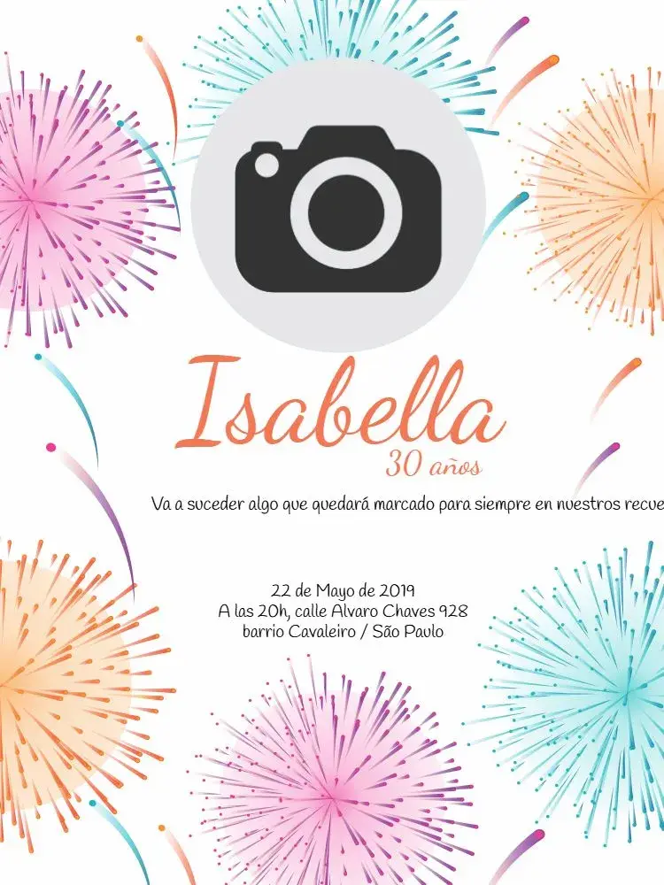 Invitación Fuegos Foto
