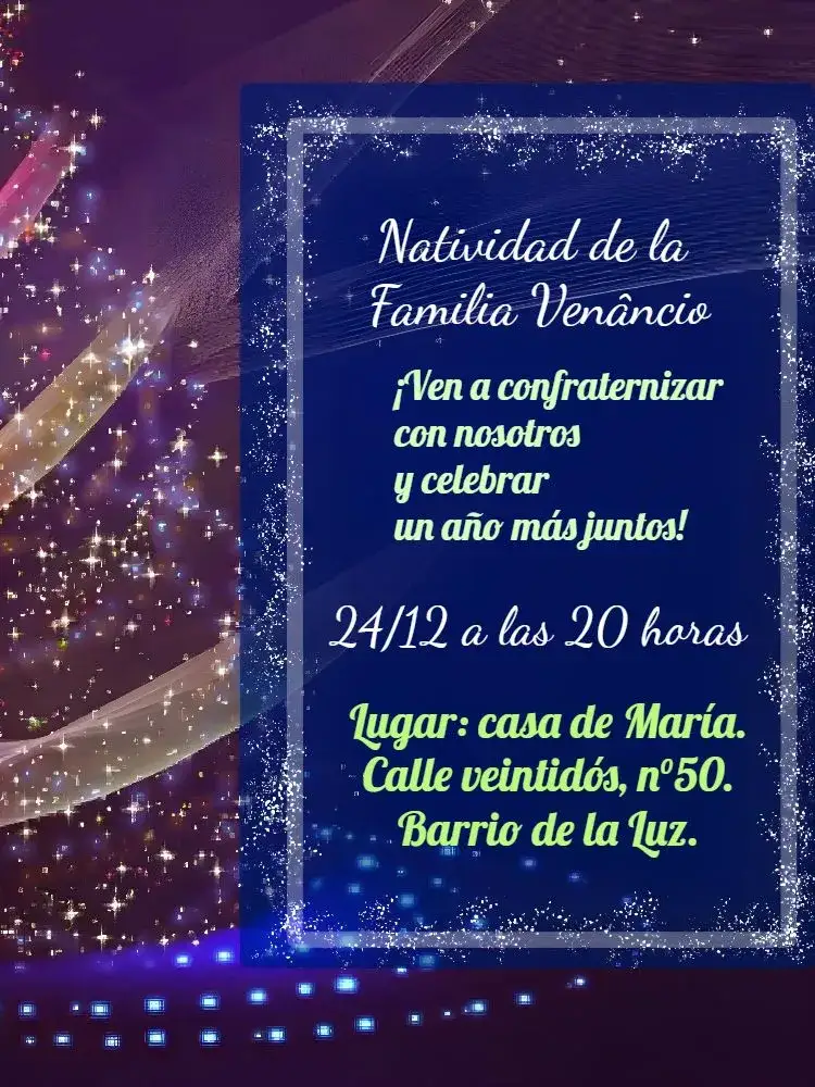 Invitación Navidad En Familia Blanco – tema Fechas Conmemorativas blanco, azul, moderno, navideño, elegante, sutil