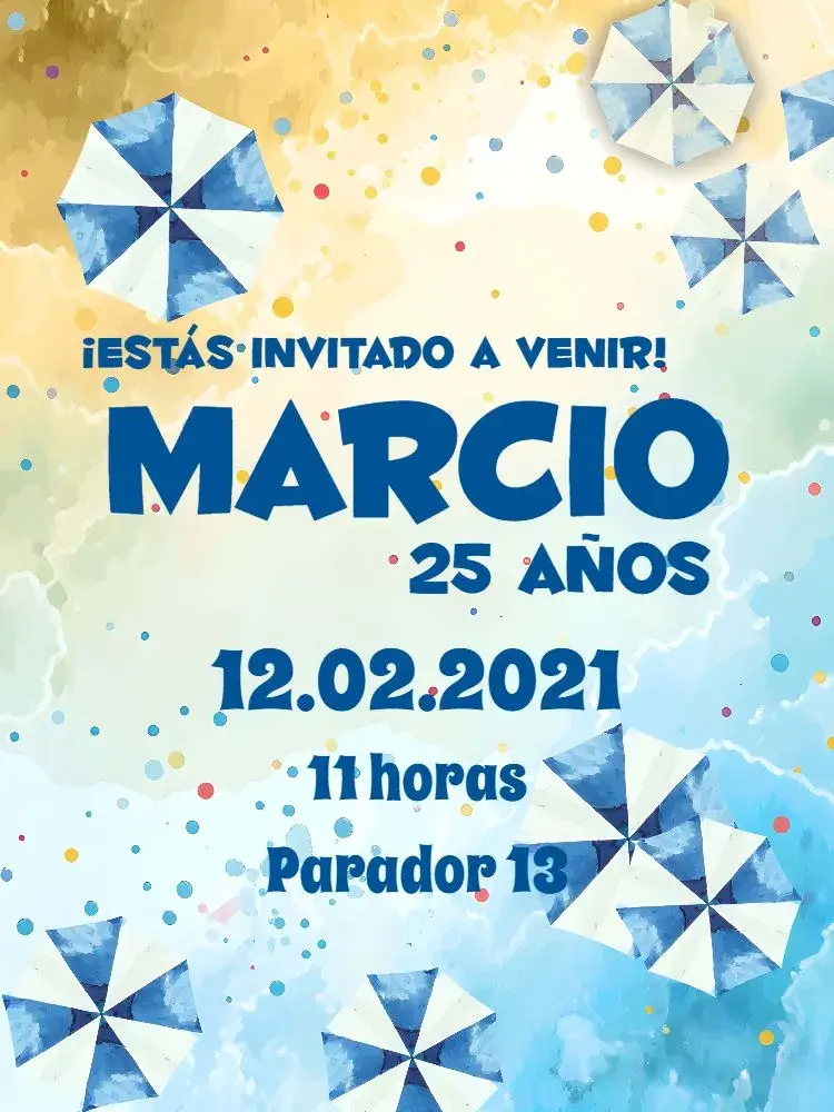 Invitación Fiesta en la Playa