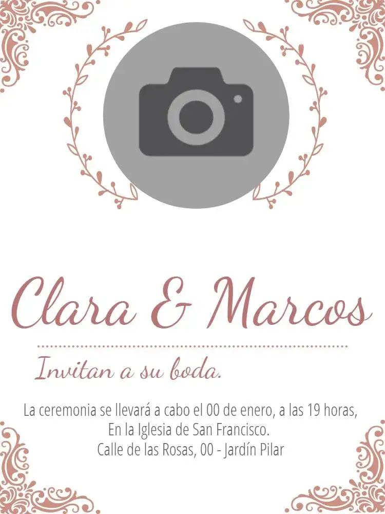 Invitación Boda Arabescos Celebración – tema Boda elegante, árabe, moderno, femenino, clásico