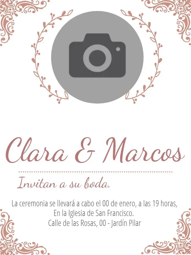 Invitación Boda Arabescos Celebración