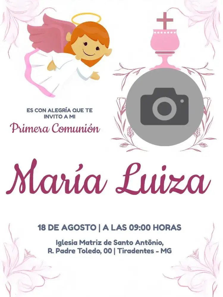 Primera Comunión Con Foto Iglesia