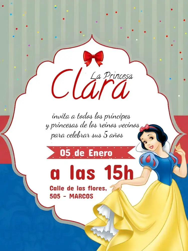 Invitación Blanca Nieves