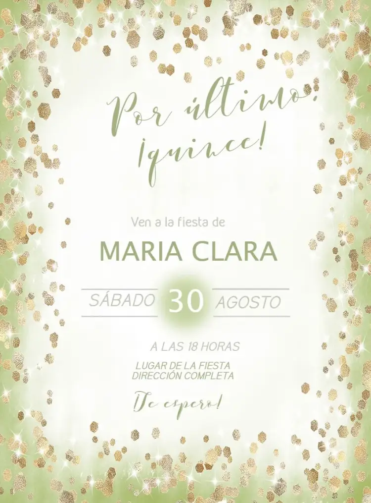 Invitación Por fin Quince Minimalista