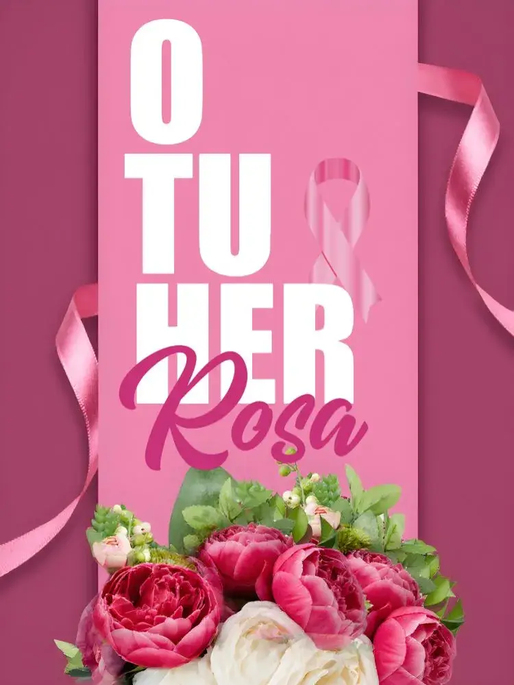 Invitación Publicación Para el Cáncer de Mama en Octubre Rosa editable y personalizable