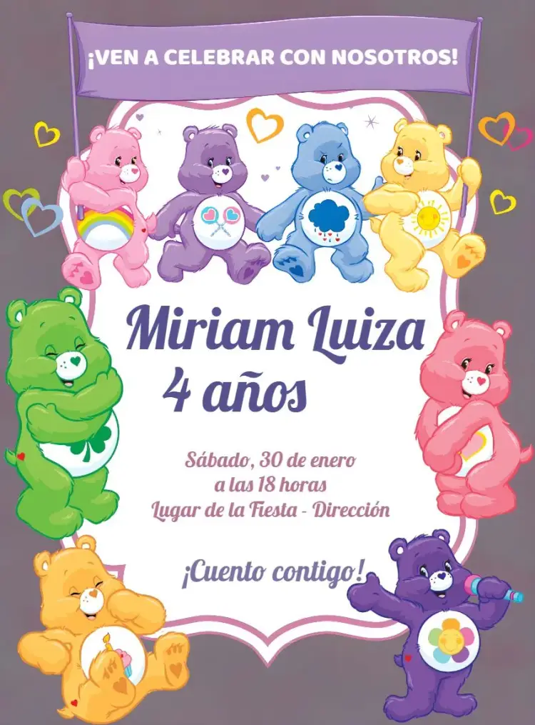 Invitación Osos Cariñosos