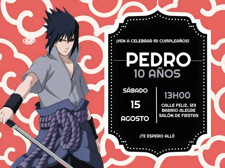 Invitación Naruto