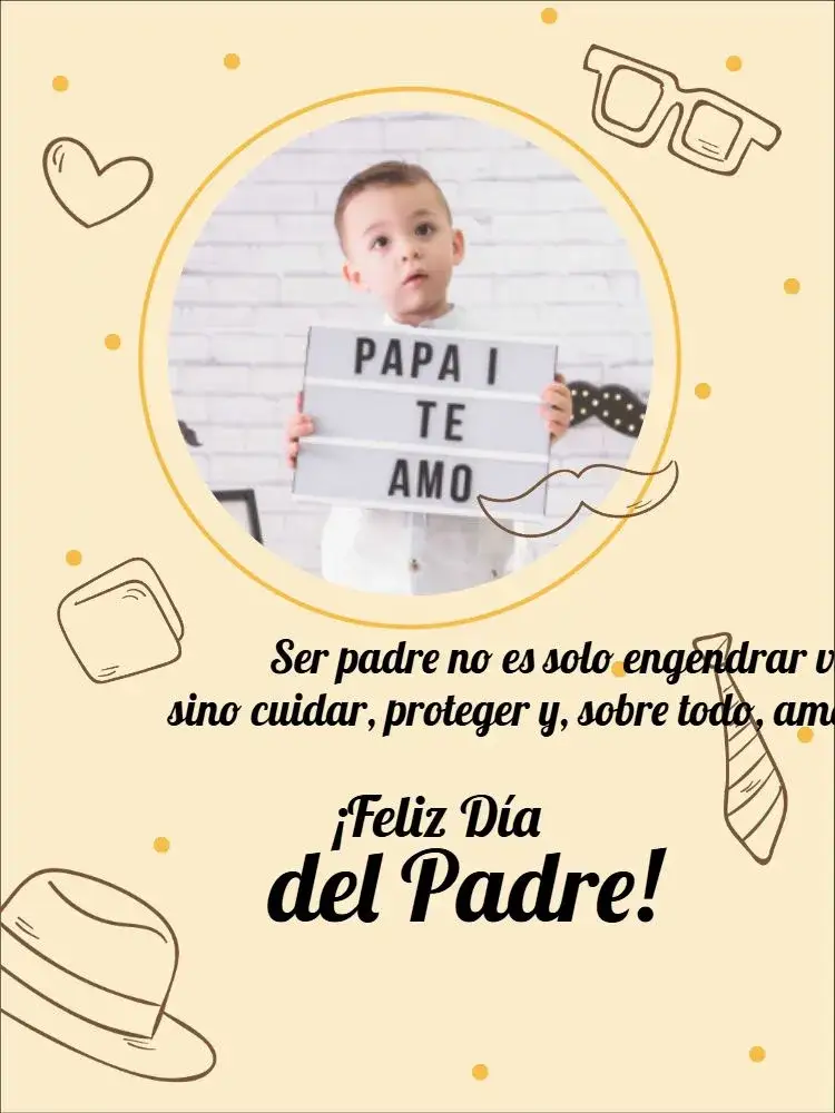 Invitación Tarjeta Del Día Del Padre Con Foto Marrón – tema Fechas Conmemorativas marrón, elegante, divertido, moderno, fotos