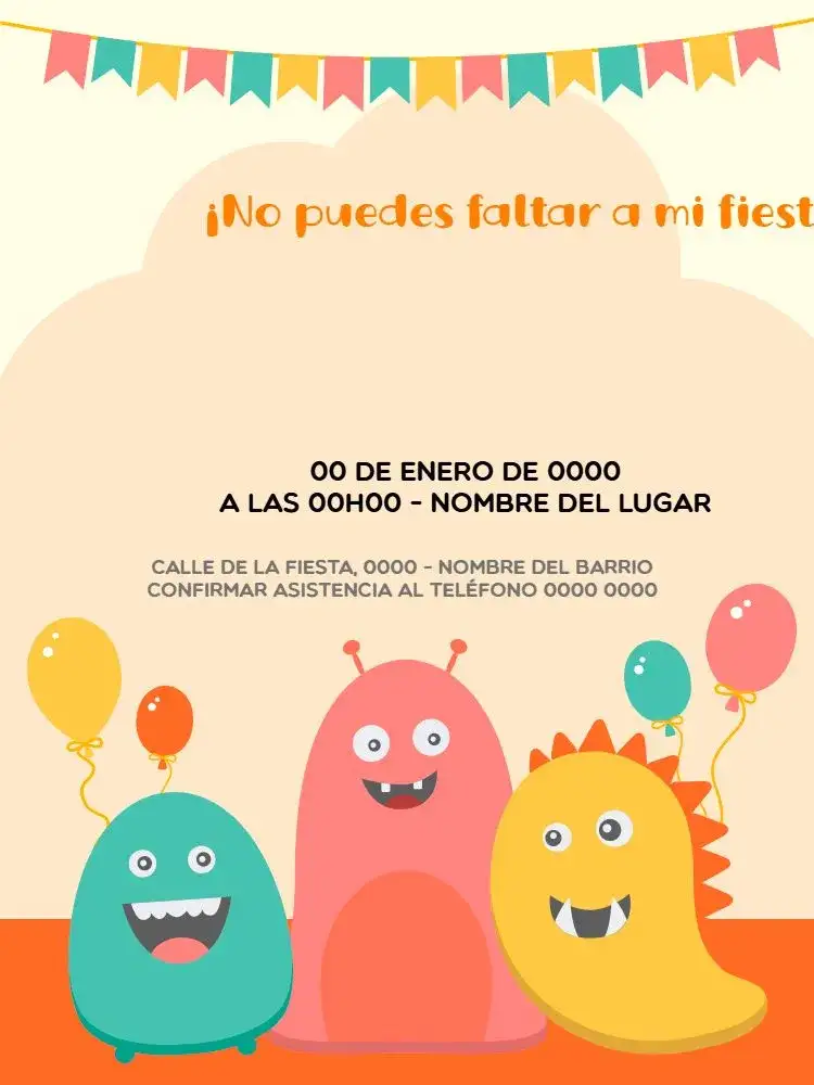 Invitación Digital – tema Cumpleaños Infantil colorido, divertido, infantil, lúdico, moderno
